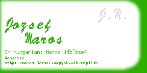 jozsef maros business card